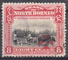 Nordborneo 1916, red cross, Mi.Nr. 152, VFU, gestempelt