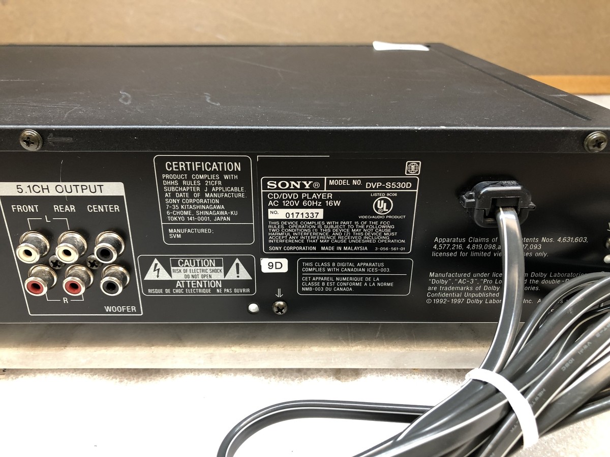 Sony DVP-S530D DVD Player for sale online | eBay