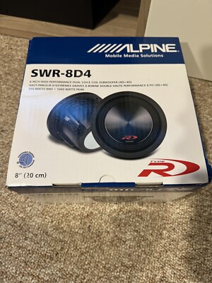 Alpine type R SWR-8D4 - High Performance Dual Voice Coil Subwoofer