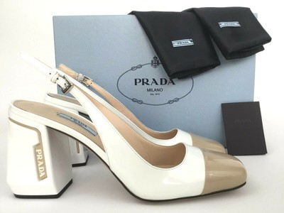 prada white slingback