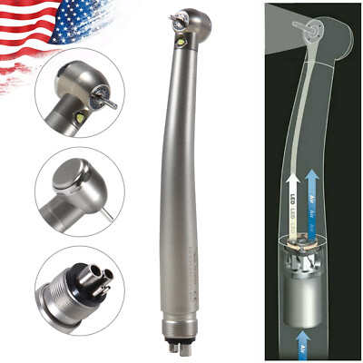 LED Dental High Speed Handpiece E-generator Torque Head 4 Hole fit NSK