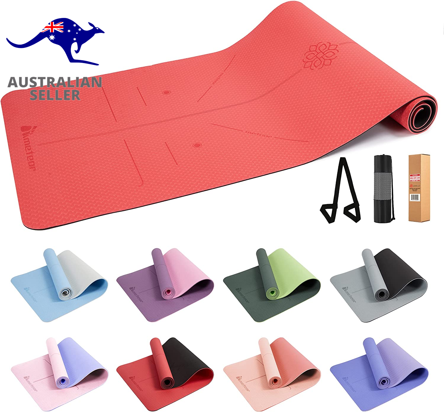 Yoga Mat Thick Wide Nonslip Exercise Fitness Pilate Gym Durable Sports