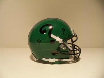 dc football helmet CUSTOM DC COMICS RIDDLER MINI FOOTBALL HELMET ???????????