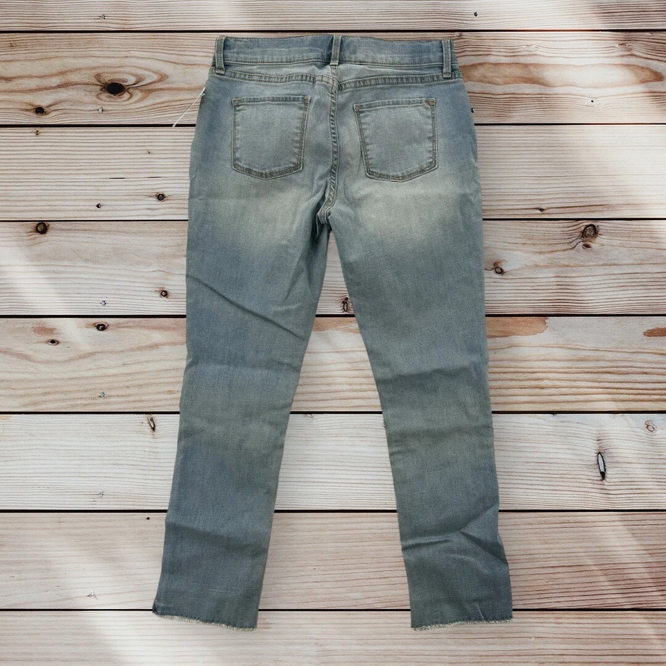 Old Navy джинсы девочек 14 средний подъем узкие Капри синий джинсовой ткани эластичной мягкий новый - Изображение 2 из 4