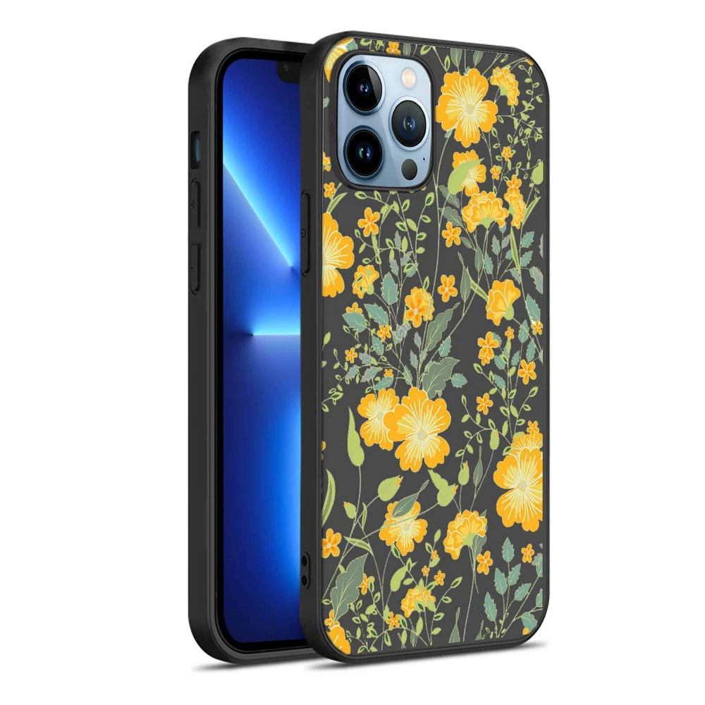 Phone Case For Apple iPhone 14 Pro Max 13 12 15 Flower Lace Protective TPU Cover