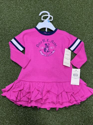Polo Ralph Lauren Baby Girl's Striped Pleated Dress & Bloomers Set Size 6 Months - Picture 1 of 5