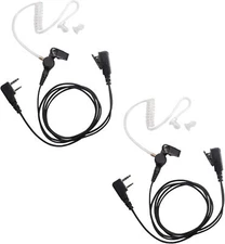 2pack Earpiece Headset for Kenwood Puxing Wouxun Hytera Two Way Radio 2 pin