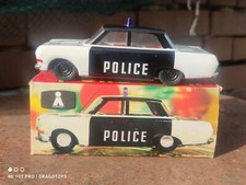 VINTAGE POLICE LIMOUSINE TIN TOY CAR REH 55-66 VEB DDR FRICTION GERMANY M 1:30