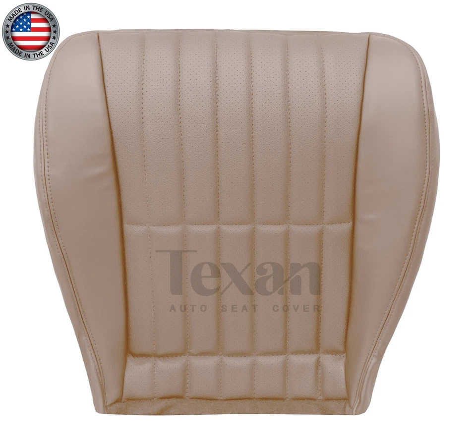 Front Seat Cover Leather Perforated Tan Fits 1997-2002 Chevy Camaro Base Z28, SS - Image 2 of 4