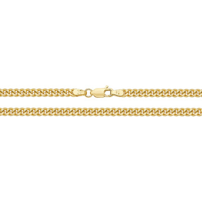 9CT Yellow Gold Close 3.5MM Curb Chain Necklace 16-30 inch* Unisex*Gift *R4U*