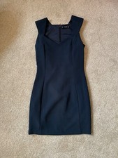 Mango Navy Low Neckline Dress Size S