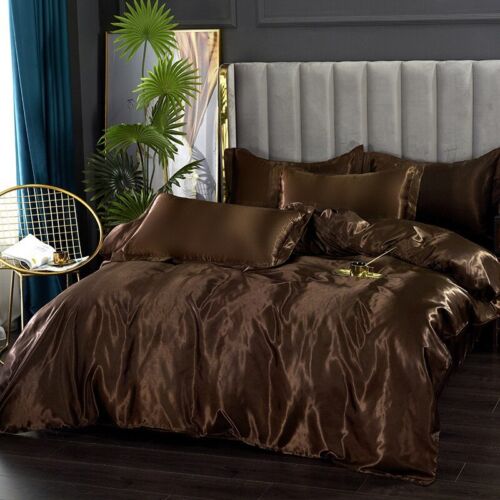 Mulberry Silk Bedding Set Duvet Cover Bed Sheet Pillowcase King Queen Full Twin - Picture 11 of 41