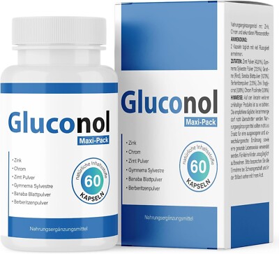 Gluconol Maxi-Pack 60 - Blutdruck - natürliche Inhaltsstoffe - Made in Germany.