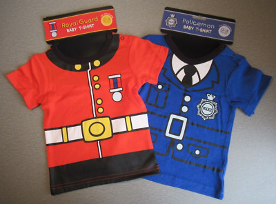 London Design Baby T-Shirts - Polizist & Gardist 12-18 Monate 100% Baumwolle