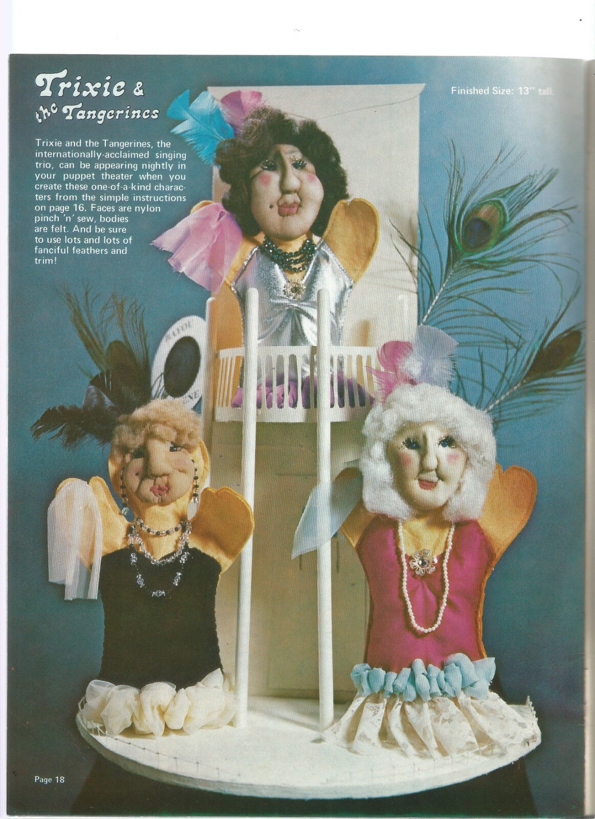 Hand Puppets Sewing Instructions Hazel Pearson Handicrafts Vintage G93