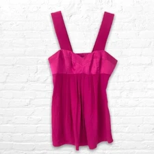 Amanda Uprichard Fuchsia Silk Sleeveless Top P/XS Sweetheart $185 Pink