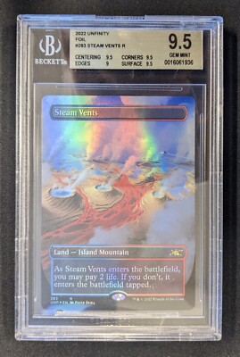 BGS 9.5 ~ FOIL Steam Vents ~ Unfinity MTG Graded [Genesis Hobbies