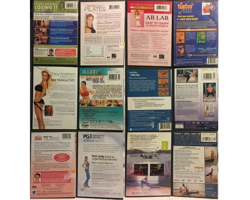 12 workout DVD lot Denise Austin Kathy Smith Tracy Anderson Pilates for women - Imagen 2 de 8