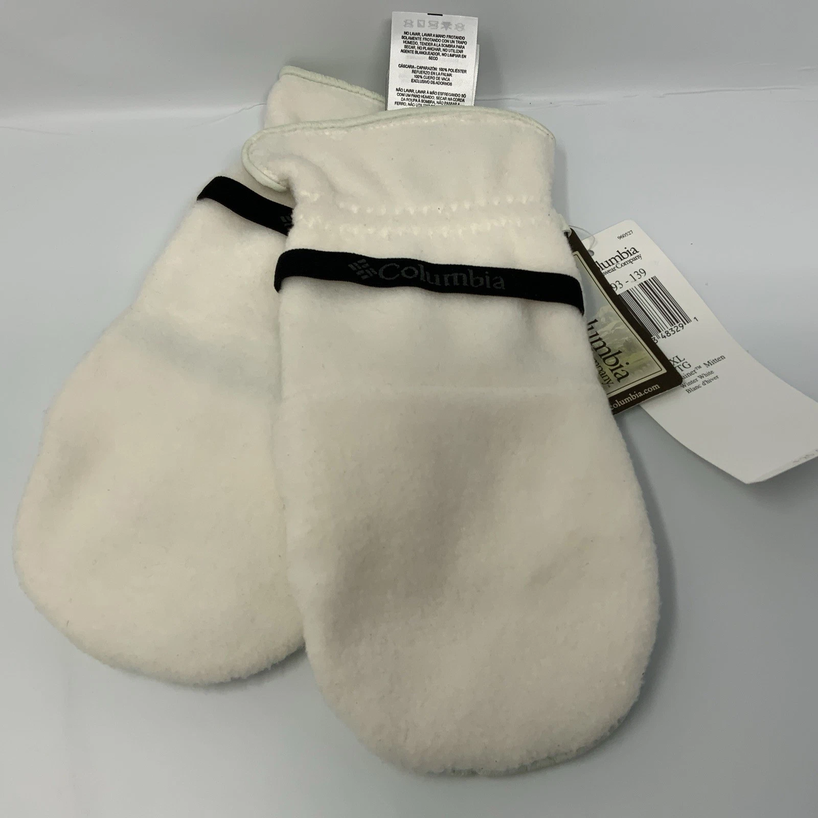 Columbia Sportswear Company Women's Fleece Wintertrainer Mittens White Gloves XL