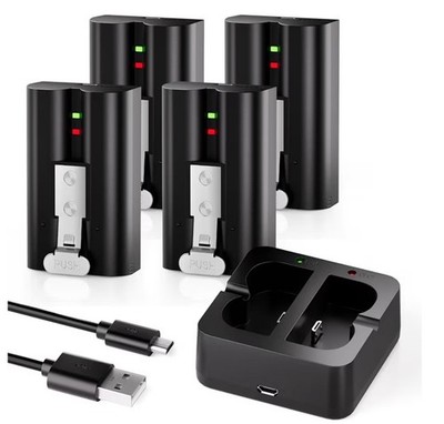 4-Pack 6040mAh Batteries for Ring Doorbell 2/3/3+/4 Plus/Pro w/ Charger