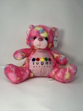 Sugar Factory Pink Teddy Bear Plush 10" Aurora World 2017 Soft Stuffed Toy RARE