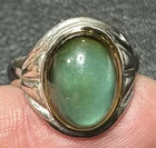 VTG Adjustable Silver T Oval Mood Ring