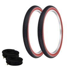 Pro Tires 24 X 2.125 Blackred P-123a W Heavyduty Tubes Pro Tires 24 X 2.125 Blackred P-123a W Heavyduty Tubes