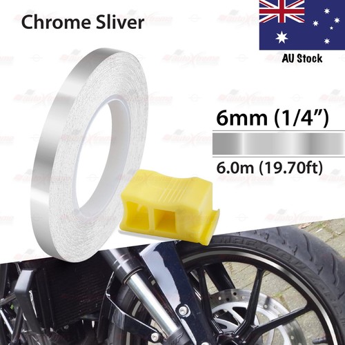 1/4" (6mm) Pin Stripe Wheel Rim Tape - Vinyl Decal Kit With Tool For Cars & Motorcycles