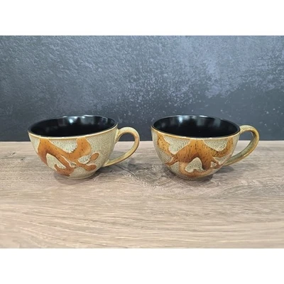 Pier 1 Imports Kioko Stoneware 2 Cups Hand Painted! - Image 1 of 4