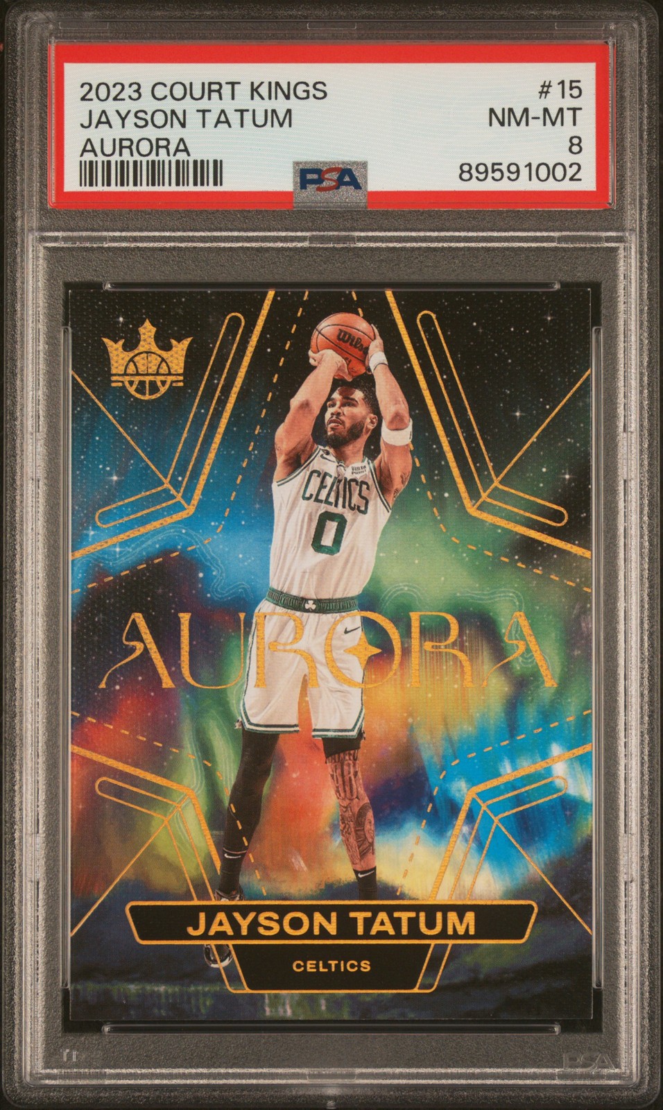 2023 PANINI COURT KINGS AURORA #15 JAYSON TATUM PSA 8
