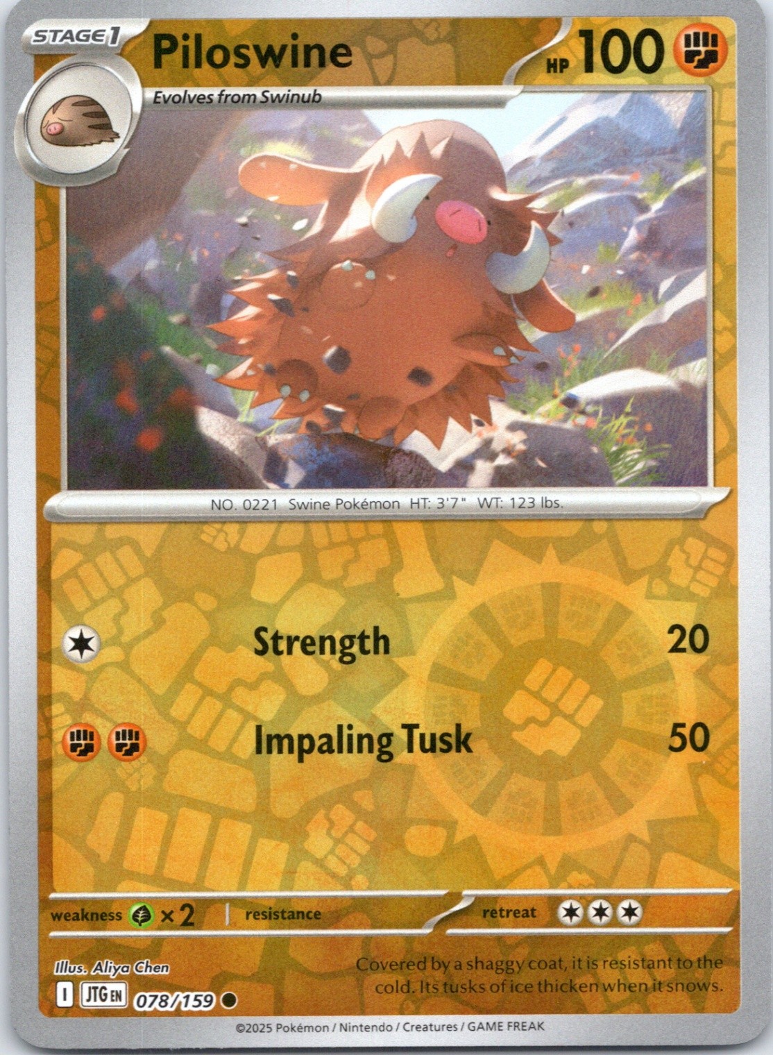 Piloswine Common SV09: Journey Together 078/159 NM