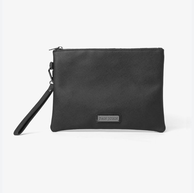 Dan John Saffiano Kunstleder Pochette Clutch Tasche Cardholder Schwarz UVP 30£