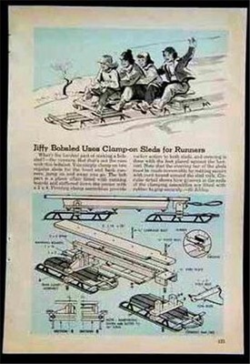 BOBSLED build from Flexible Flyer type Sled How-To PLANS
