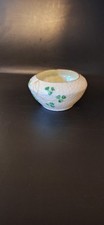 Belleek Black Mark Porcelain Sugar Bowl Fine Irish Ceramic Antique