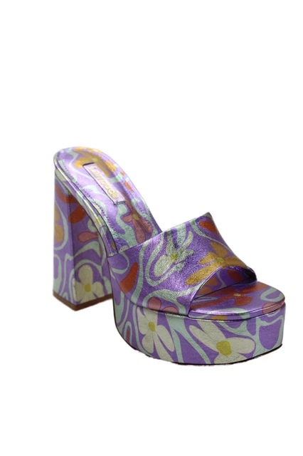 Larroudé Womens Dolly Mules - Lilac Size 5