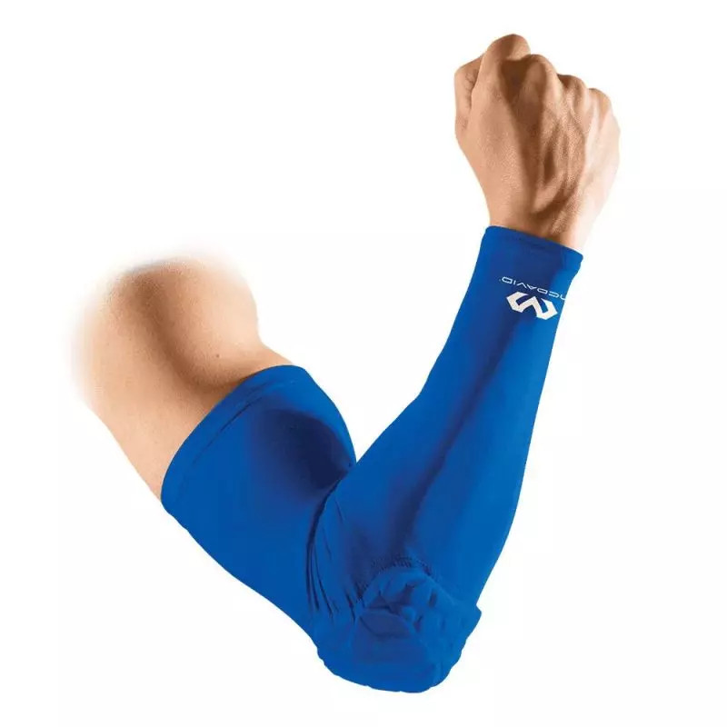 Manchon coude McDavid Power Shooter bleu contre les chocs et la fatigue musculaire