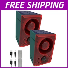 Outdoor Security Alarm - 2Pack with Strobe Light