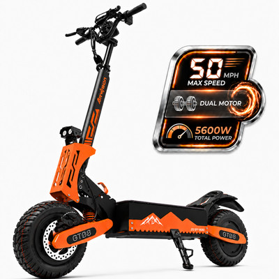 GT08 5600W Foldable Electric Scooter 60V 27AH Dual Motor 11in Off
