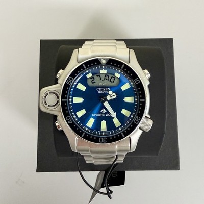 Citizen JP2000-67L Aqualand Promaster Blue Dial Diver Watch Depth Sensor Alarm