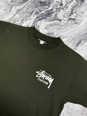 Vintage Stussy Dragon T-Shirt 90s USA Big Logo Men Size S Green | eBay