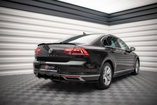 Heckansatz Diffusor passend für VW Passat B8 FL schwarz-rot