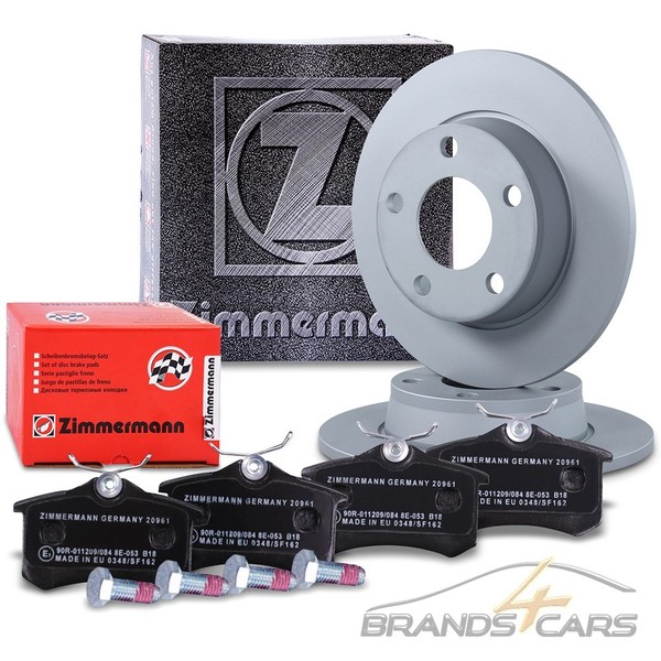 Zimmermann Bremsscheiben Ø255 +BremsbelÄGe Hinten FÜR Audi A6 C5 4B-image