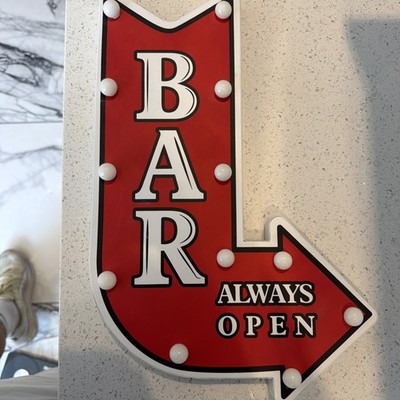 Vintage Stil Leucht BAR Pfeil Schild genial für hausgemachte Bar 