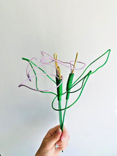 Handmade Wire Calla Lily Flower Artificial Bouquet Set of 3 Gift Present for Her