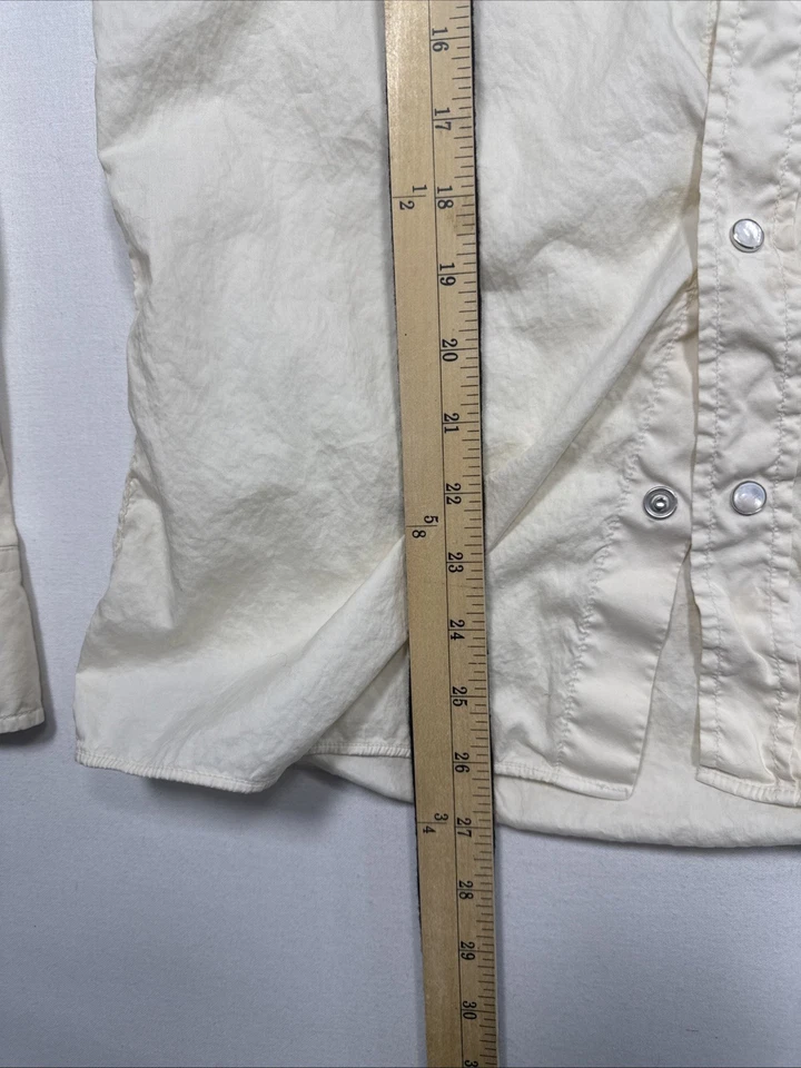 Camisa Brunello Cucinelli Para Hombre "Leisure Fit" 100% Algodón A Presión Perla M Foto 4 de 4