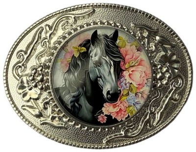 Pferdekopf Western Cowboy Reitsport Gürtelschnalle in Geschenkbox