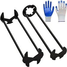 Multifunctional Sink Wrench Set, 2-Pack Basin and Faucet Wrench Tool with Fou... Multifunctional Sink Wrench Set, 2-Pack Basin and Faucet Wrench Tool with Fou... - Image 1