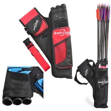 Archery Arrow Quiver 3 Tube Belt Quiver Hip Waist Compound Bow Recurve Bow Shoot