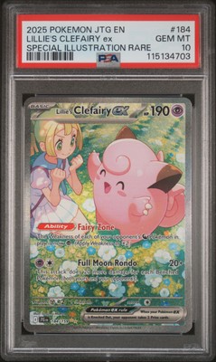 2025 POKEMON JTG EN-JOURNEY TOGETHER #184 LILLIE'S CLEFAIRY EX PSA