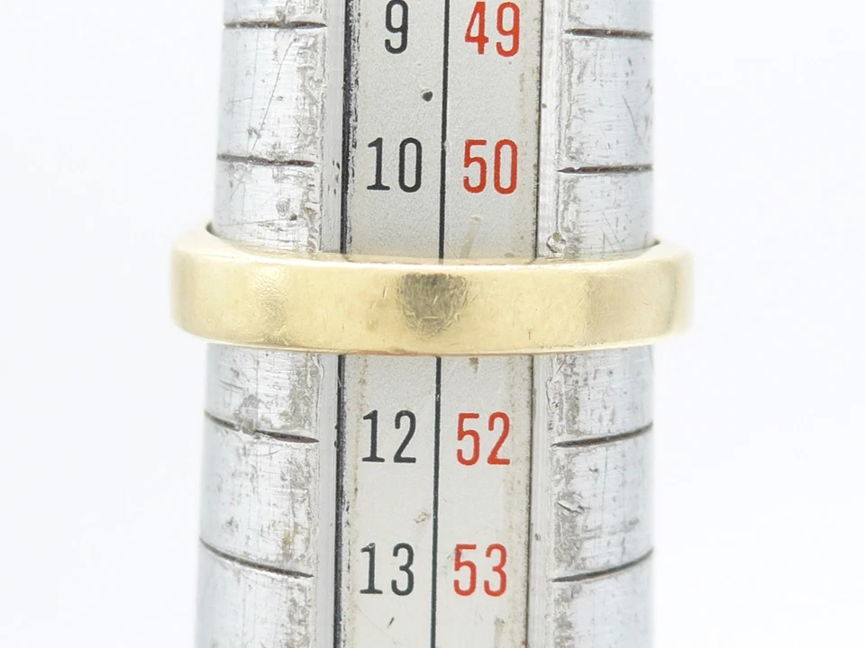 Größe 51 Ring 585 GOLD 14 Karat Gelbgold Bicolor Diamant anello bague G2084/26 - Bild 3 von 4